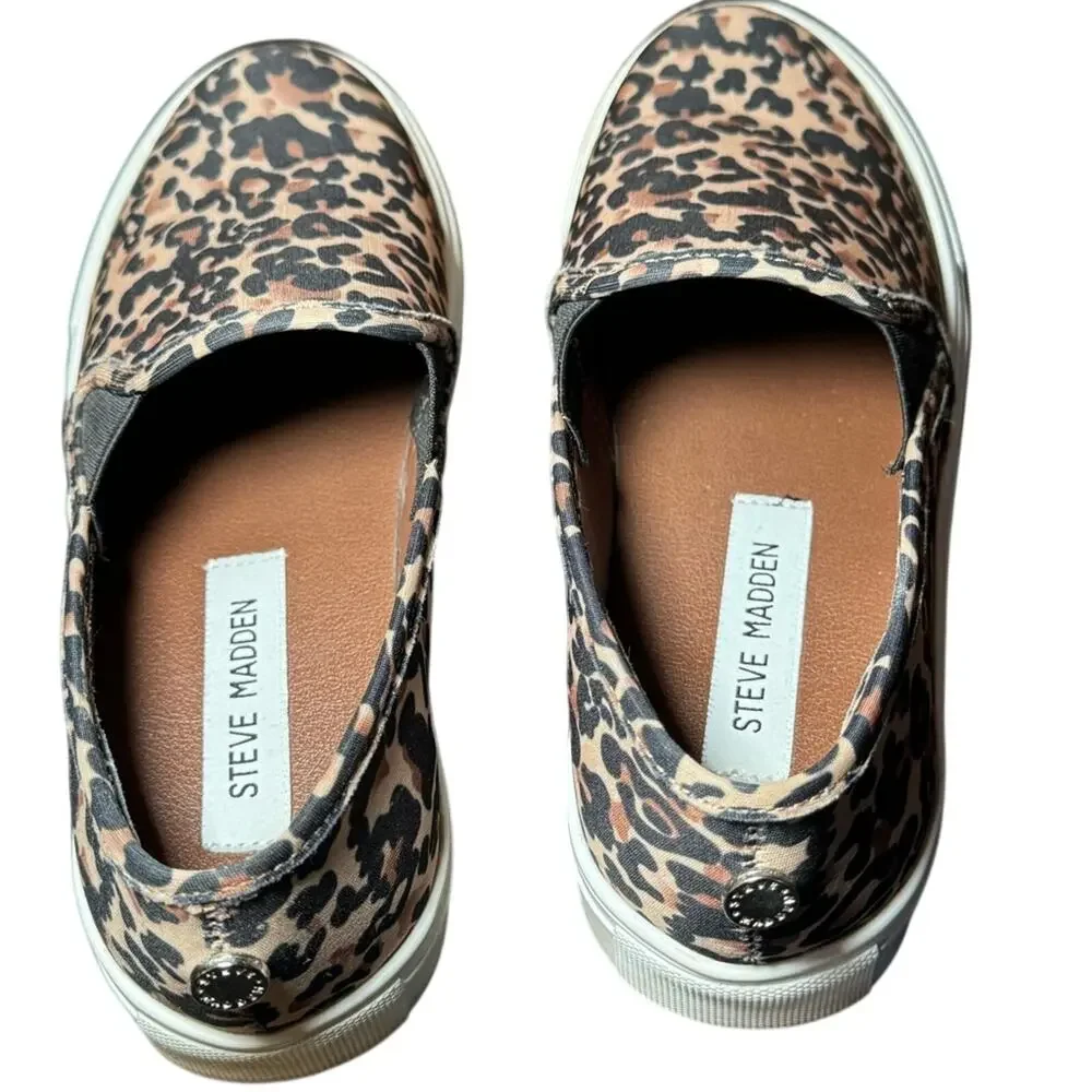 Steve Madden Symba Leopard Slip-On Sneakers Women’s 6.5